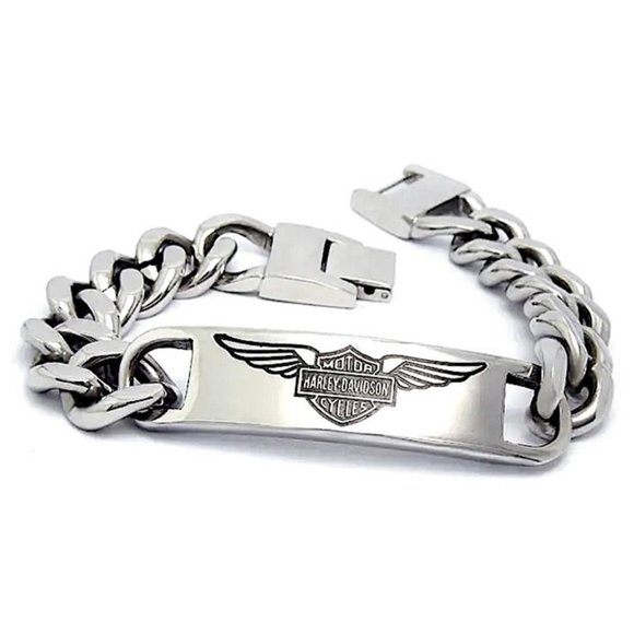 Biker Men's Chain Bracelets - Picture 2 of 5